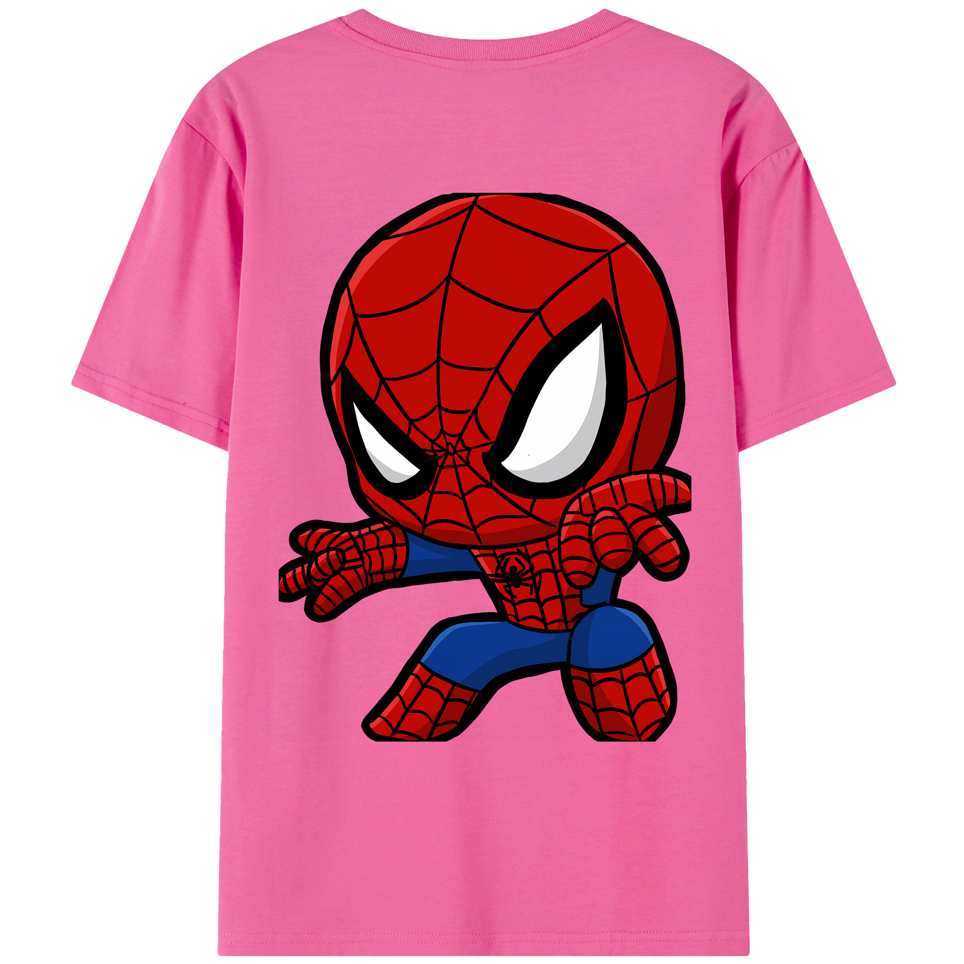 Spider Man スパイダーマン レディース半袖Tシャツ(バックプリント)